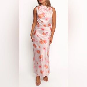 Petal & Pup Pink Frayla Halter Midi Dress